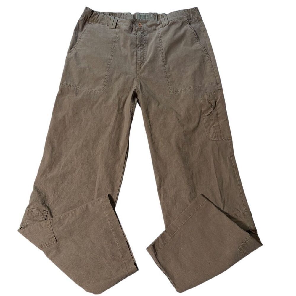 Men's Nylon khaki with adjustable waist Cargo nylon pants 36x33